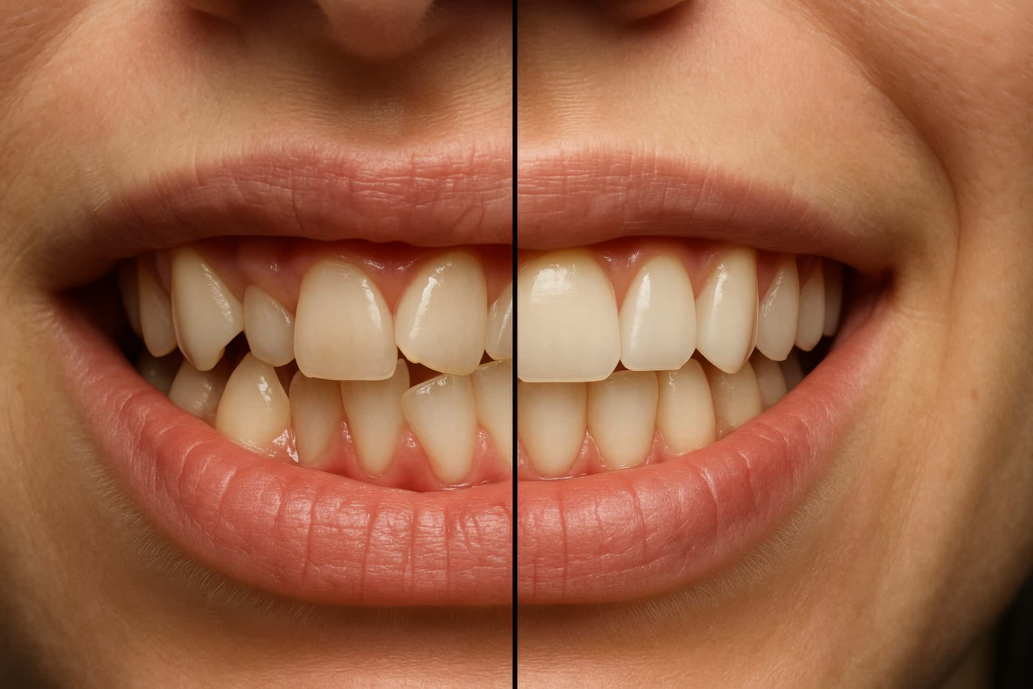 歯列矯正をした前後のイメージ