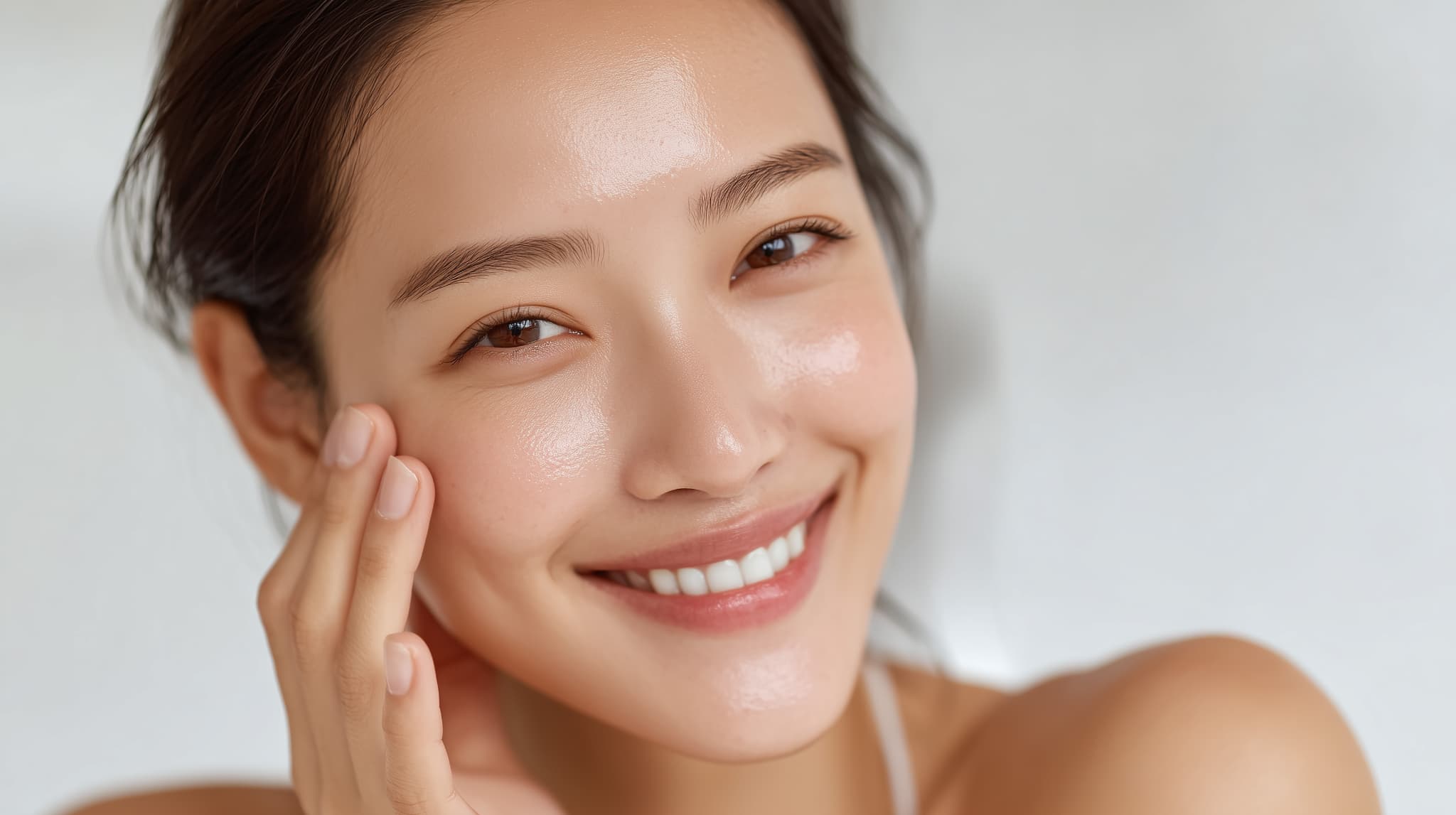 定期的なクリーニングで綺麗な歯を保つ女性