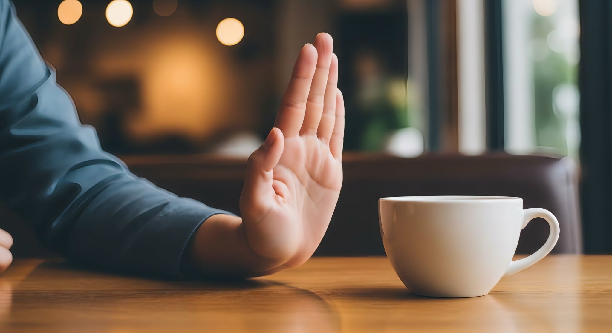 コーヒーなど着色しやすいものを控える様子